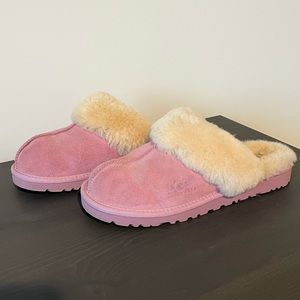 UGG Coquette Slippers - Pink with Cream Fur Size 5